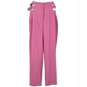 Le Blog Buckle Waist Pants in Pink Size 38/6
